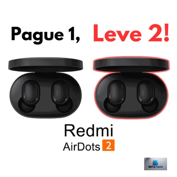 Leve 2 pelo preço de 1: Kit com 2 Fones de Ouvido Redmi Airdots 2 Bluetooth 5.0