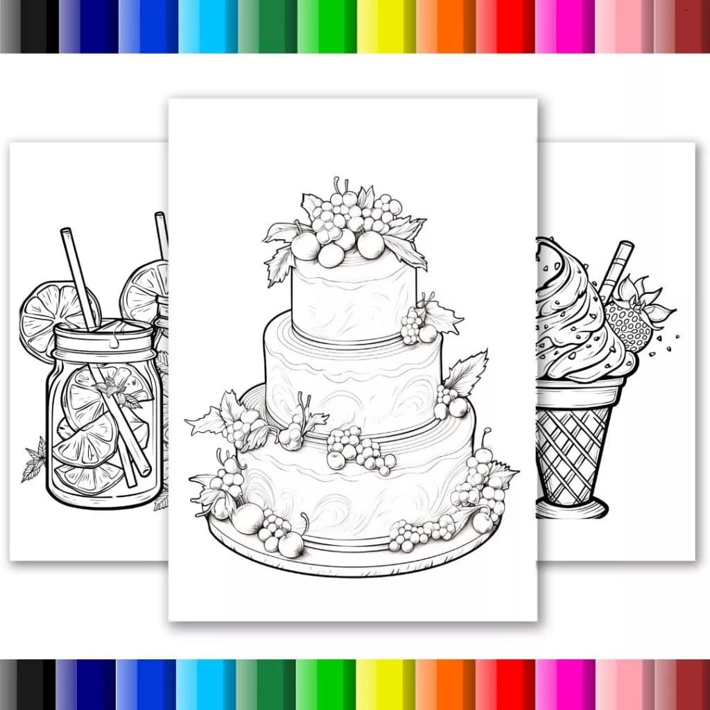 Desenhos para colorir ou esboços para pintura em pano de prato 50 Folhas soltas