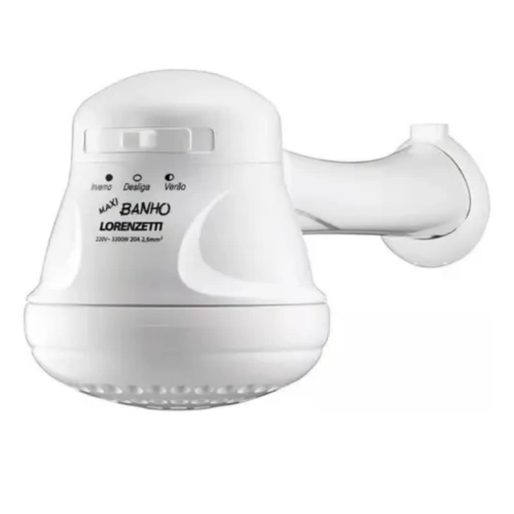 Chuveiro Elétrico Lorenzetti Maxi Banho 220V 5500W Com Braço – Alta Potência e Conforto