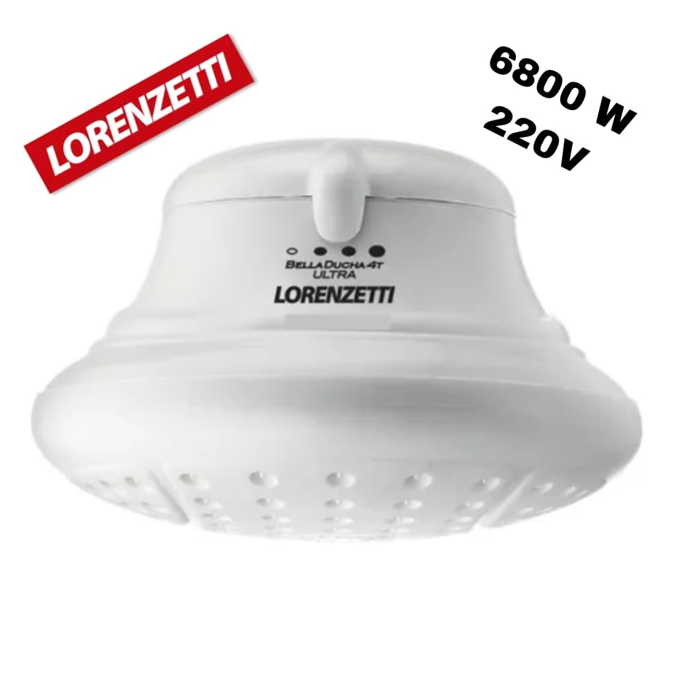 Bella Ducha 4T Lorenzetti 6800W 220V | Chuveiro Elétrico 4 Temperaturas Econômico Potente