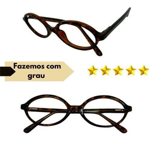 Óculos Completo Armação Feminina Tendencia 2025 Oval Tartaruga Lentes Em Anti Reflexo Com Seu Grau