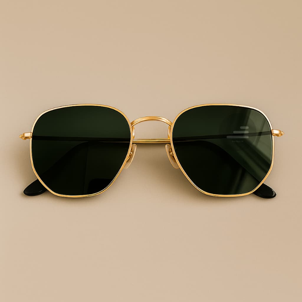 Oculos de Sol Hexagonal Masculino Feminino UV400 Retrô Quadrado Clássico