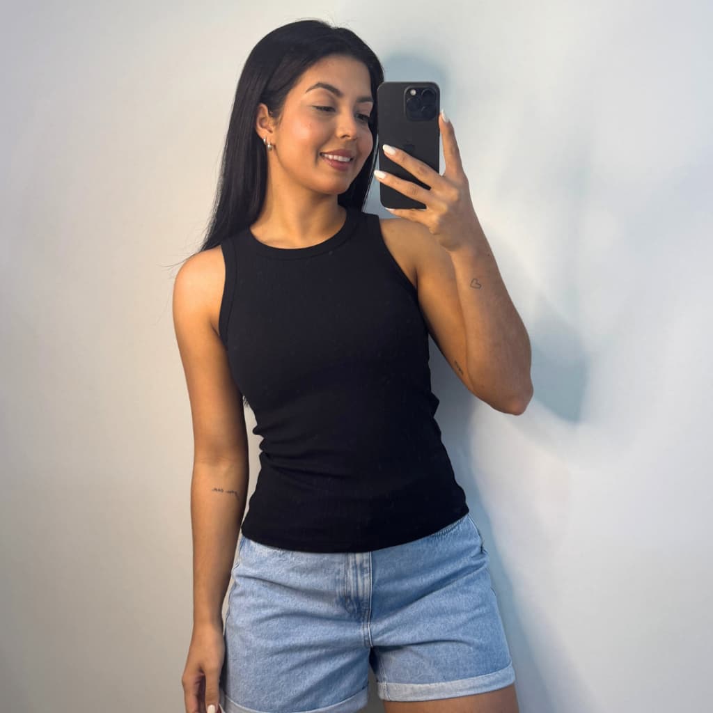 Blusa Regata Feminina Zarah B谩sica Dia a Dia Canelada Cores Sortidas. (Entrega Imediata)