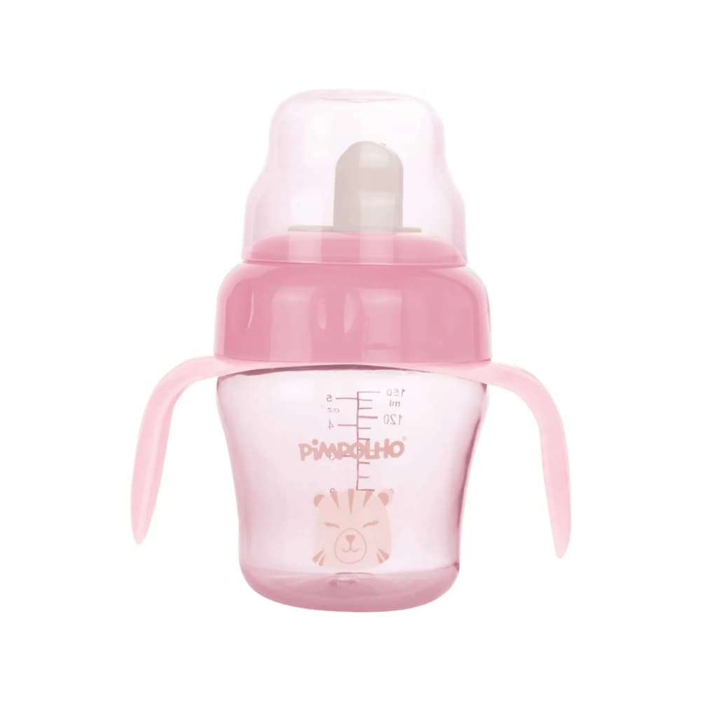 Copo De Treinamento Pimpolho Bico Flexível 150ml Gato