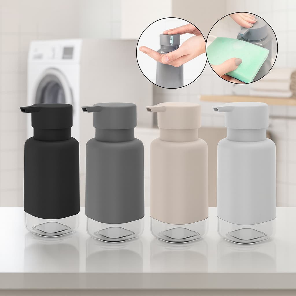 Porta Detergente Sabonete Liquido Dispenser Álcool Gel 500ml Pia Cozinha Banheiro Lavabo Elegante Ou
