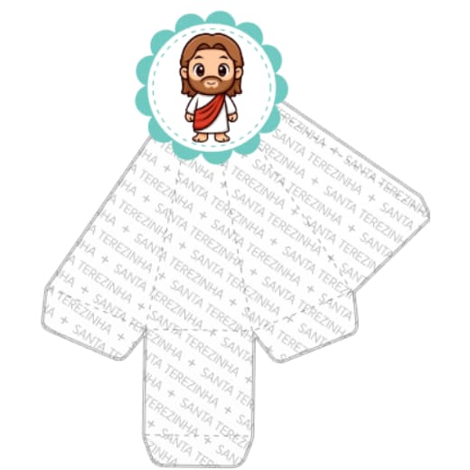 Kit Santa Terezinha Menino Jesus Caixa Pirâmide- Decoração - Lembrancinha