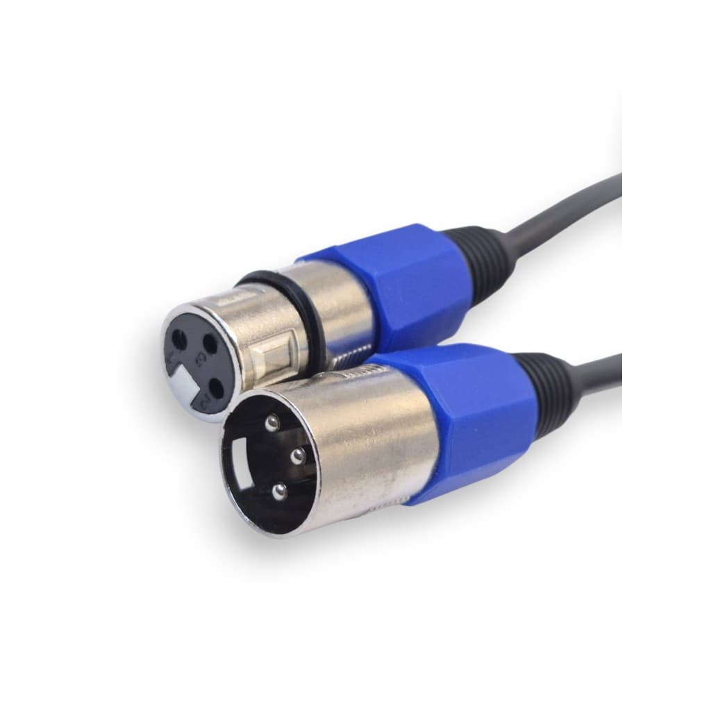 Cabo Canon XLR Balanceado Macho x Fêmea para Microfone 5 ou 10 Metros 6mm DMX