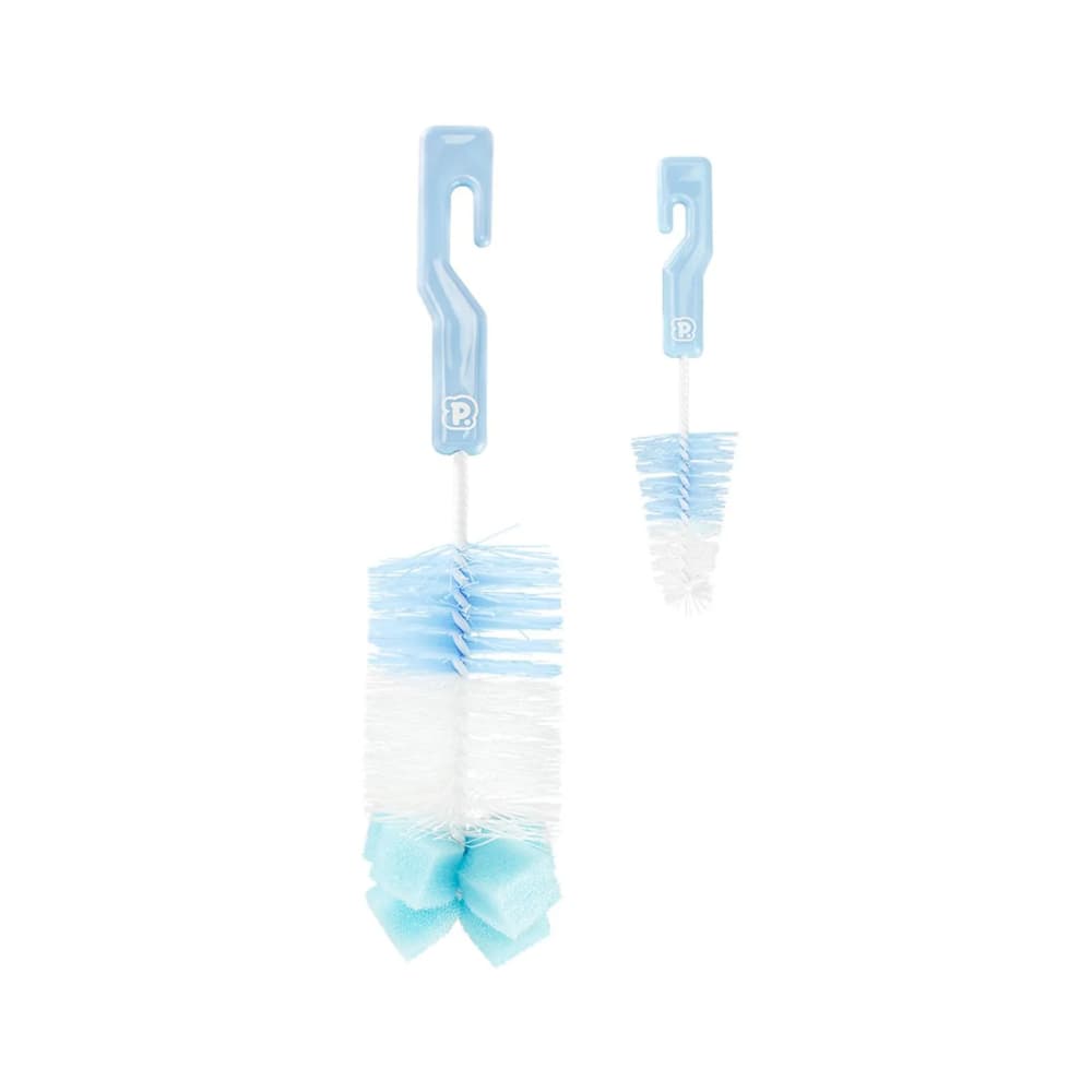 Kit Escova Para Lavar Mamadeira Pimpolho Cor Azul