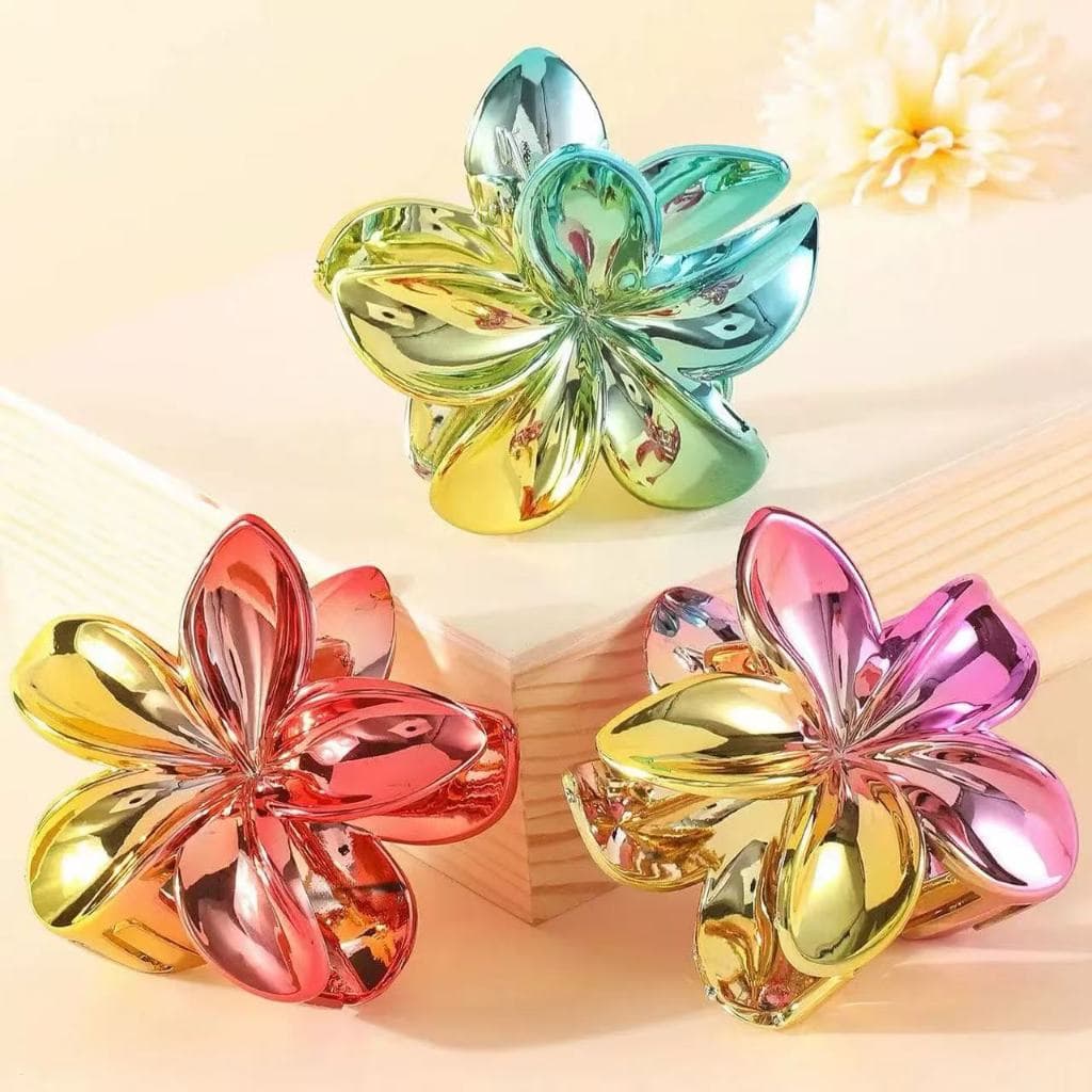 Presilha Flor verão grande piranha de cabelo prendedor / Grampo De Cabelo Flor De Feriado De Praia Barrettes