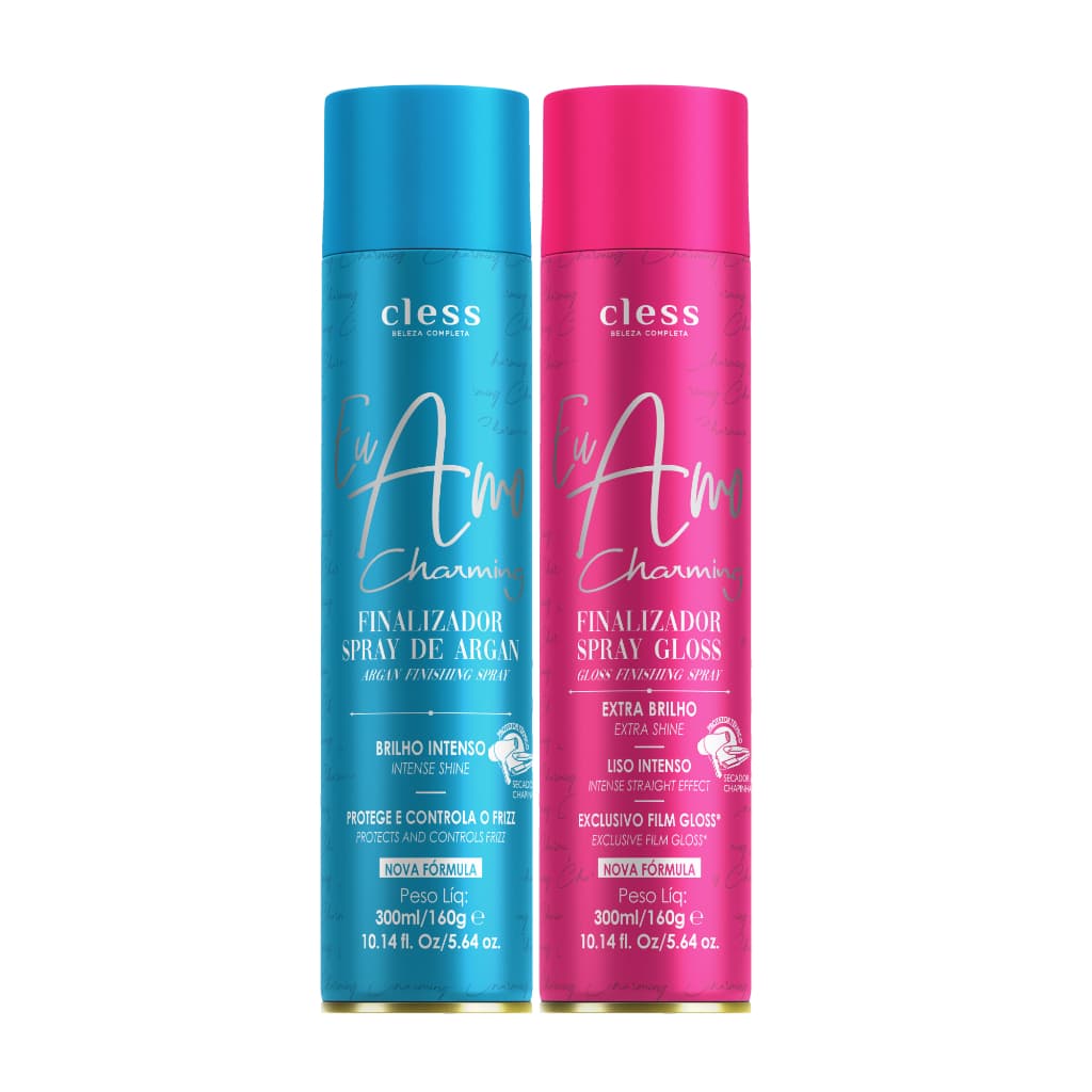 Kit Spray Argan + Spray Gloss Eu Amo Charming 300ml