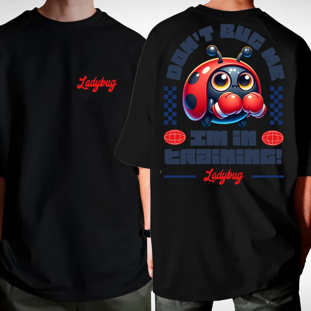 Camiseta Oversized Streetwear Ladybug Joaninha Lançamento Camisa 100% Algodão Premium Manfinity