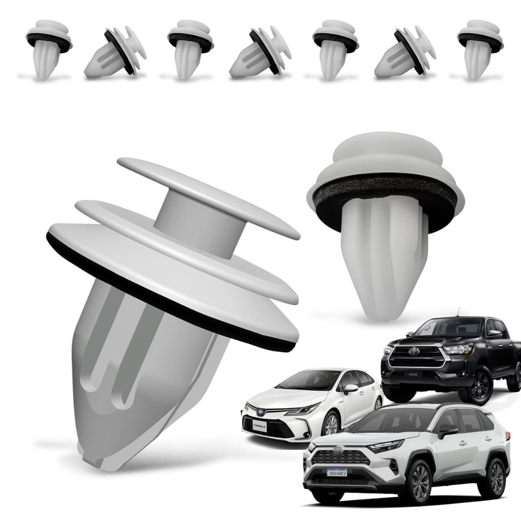 10 Grampo Presilha Para Fixação Forro Porta Corola Hilux Corolla Cross 2016 17 18 19 20 a 2025