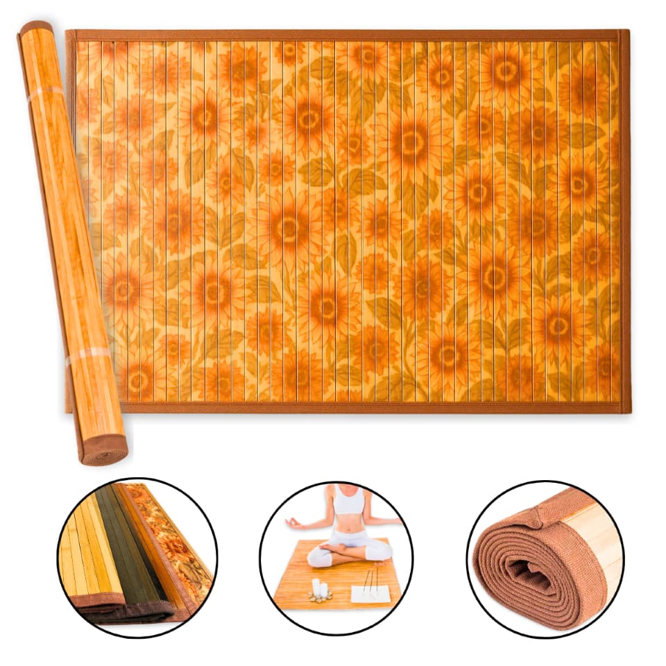 Tapete de Bambu com Estampa Estiloso para Uso Diário em Diferentes Ambientes