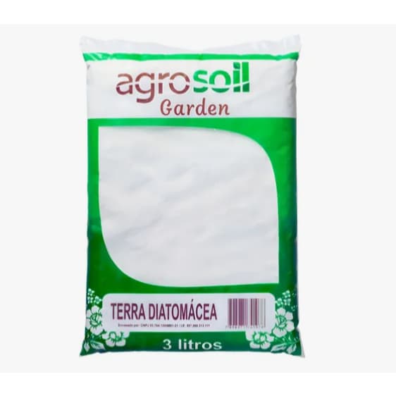Terra Diatomácea Agrosoil Pacote Com 3L Alto Rendimento Para Plantas Repelente Natural