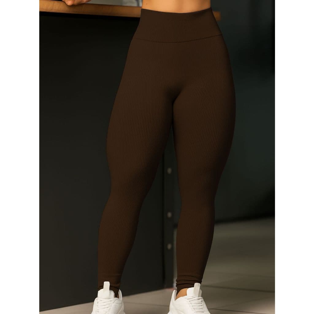 Calça Legging Feminina Tecido Poliamida Canelado Premium Sem Transparência Academia Fitness