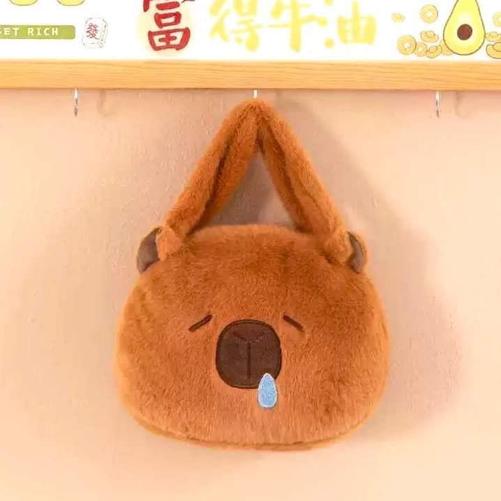 Bolsa de boneca Capivara, bolsa transversal de pelúcia da moda, bolsa de desenho animado