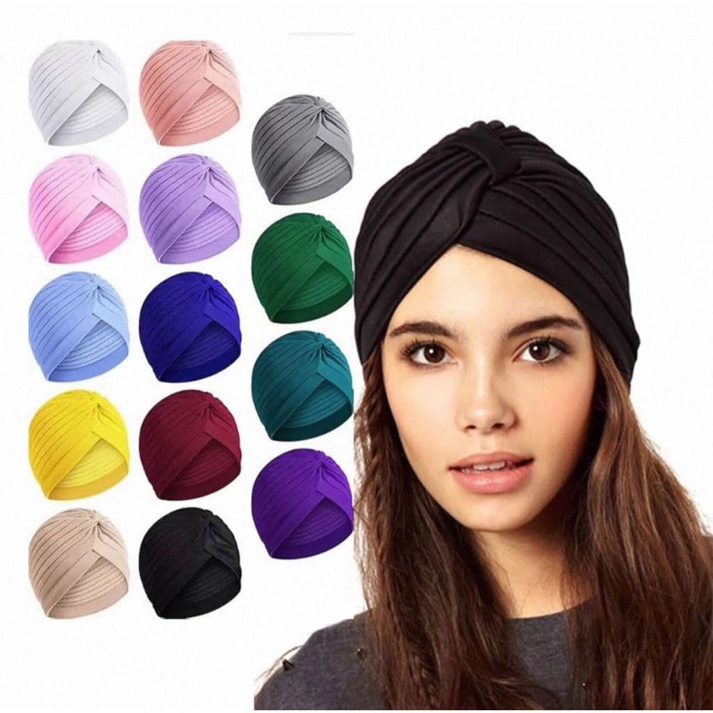Kit com 12 Turbantes Indianos – Acessório de Cabelo Feminino para Ioga e Dia a Dia