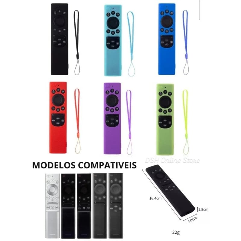 Capa de Silicone para Controle Remoto TV Samsung "Atenção Tamanho do controle" A16.4cm/C4cm/L1.5cm