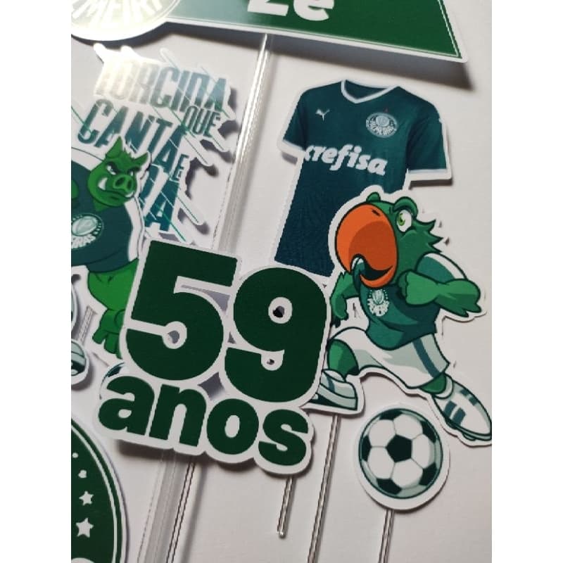 Topo de Bolo Palmeiras Personalizado/Topo de bolo/VÁRIOS TEMAS.