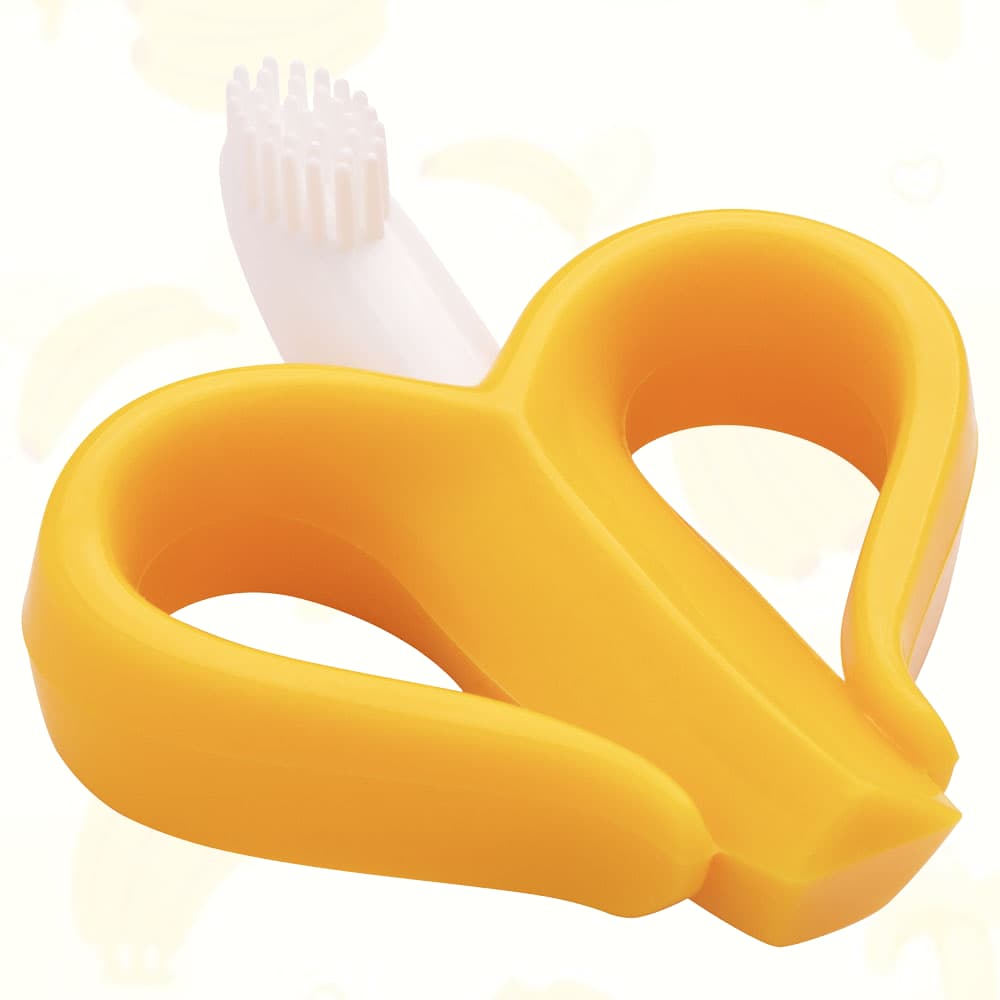 Massageador De Gengiva Ludico Banana Pimpolho Bebe Amarelo