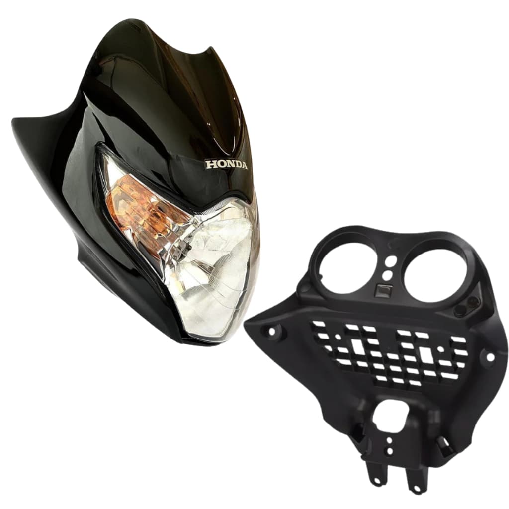 Farol Completo Carenagem + Bloco Optico + Aranha do Farol Honda Cg Titan 150 2009 2010