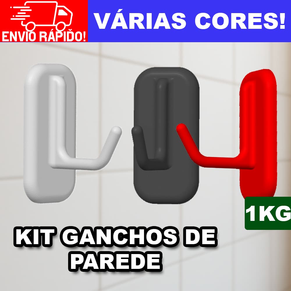 Kit De Ganchos Adesivos Para Parede! Ideal Para Cozinha, Sala e Banheiro