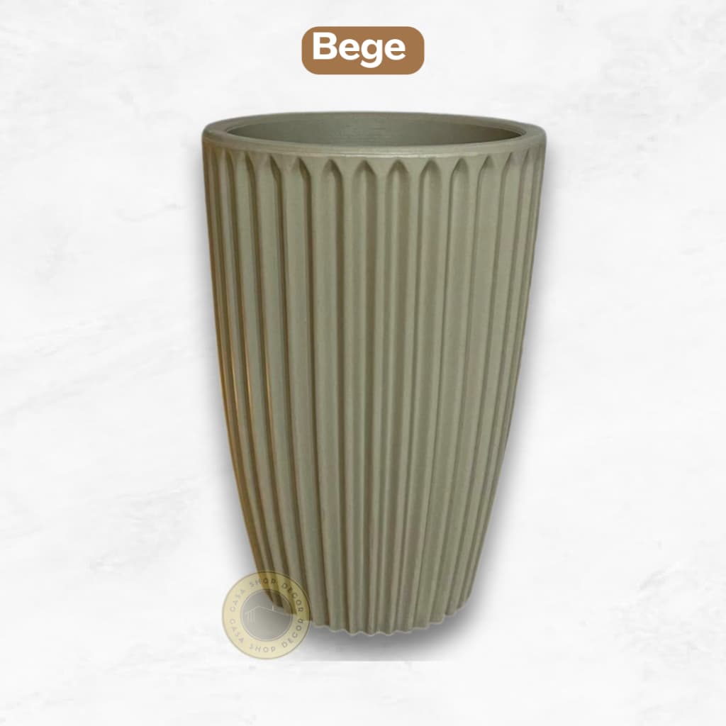 Vaso de Planta Flor Decorativo Em Polietileno Coluna Romana PP 34x24 Interior e Exterior Jardim