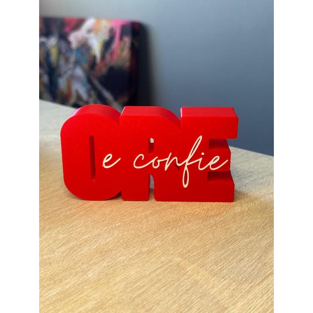 Decoração "Ore e Confie" em 3D – Presente Criativo | Decoração com Fé | Frase Religiosa | Impressão 3D