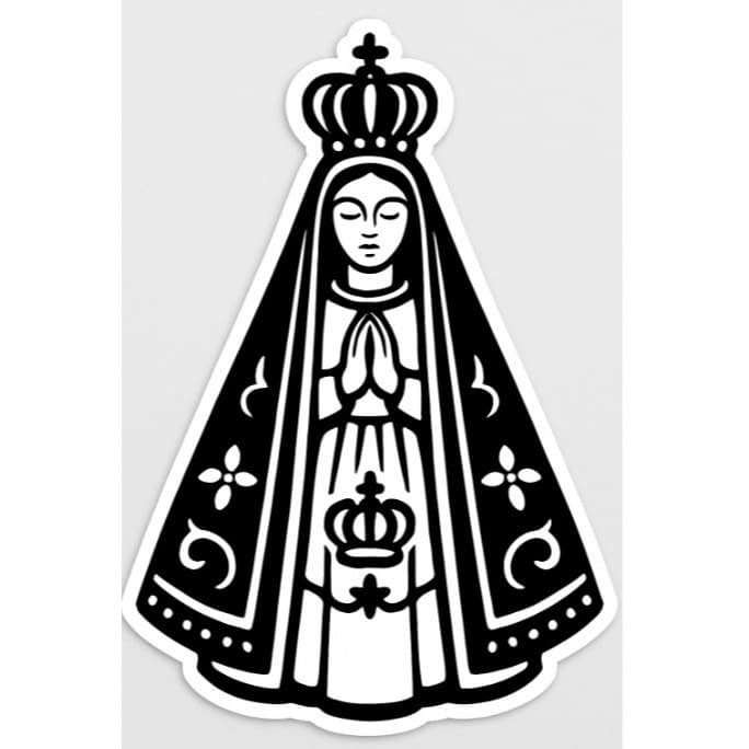 Adesivo Vinil Nossa Senhora Aparecida Religioso Fé Proteção Carro Parede