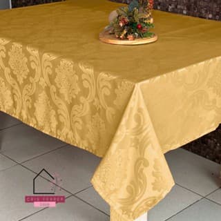 Toalha de Mesa Jacquard Prática 2,00x1,40 | Fácil de Lavar e Usar