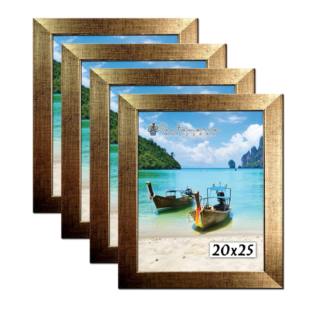 Kit 4 Porta Retrato 20x25 Atacado Foto Moldura Bronze Cobre