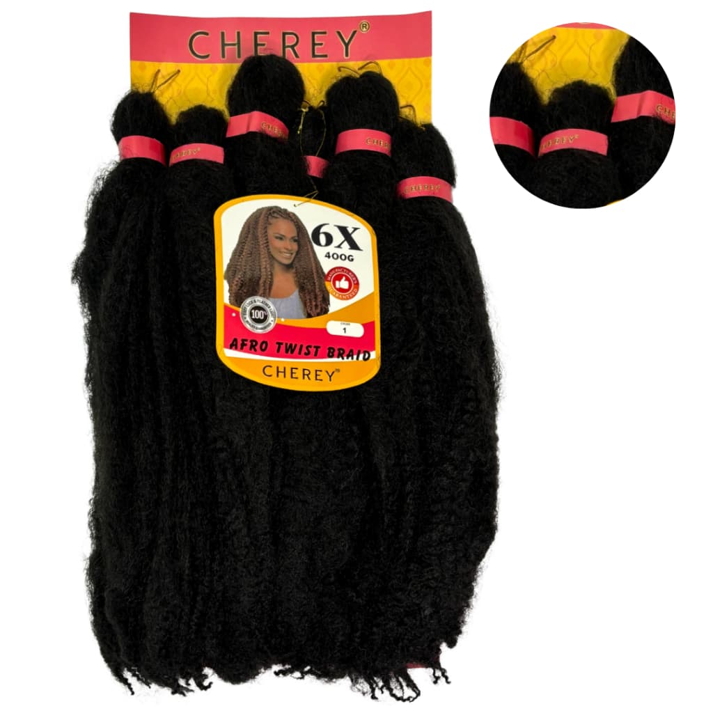 Cabelo Cherey 400g Pacotão Afro Twist Sintético 6x 75cm Rápido Envio
