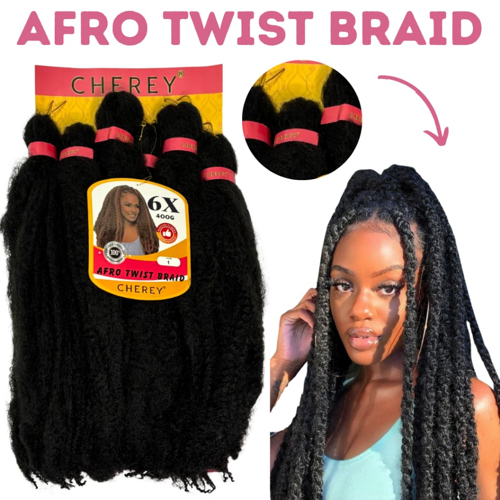 Cabelo Pacotão Afro Twist Cherey 400g 6x Sintético 75cm Direto De Fábrica