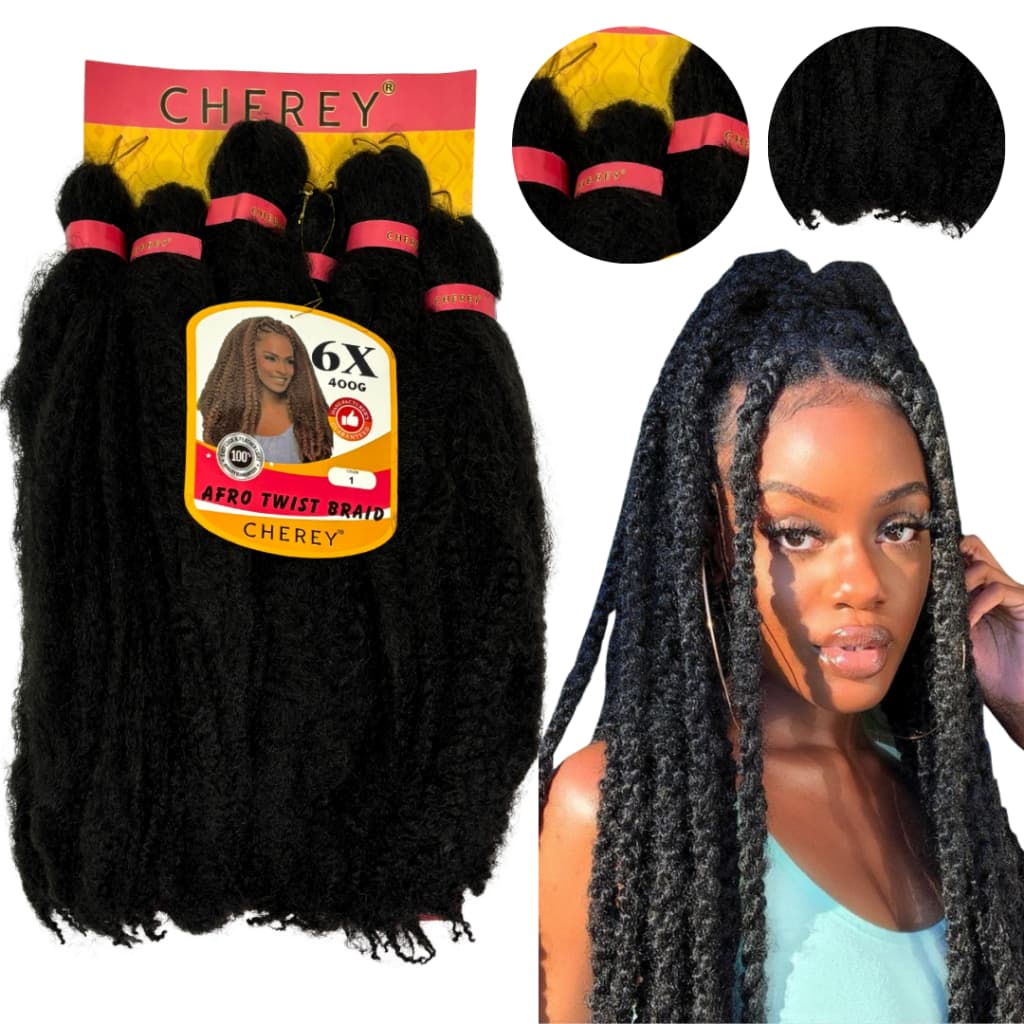 Cabelo Afro Twist Cherey 400g Pacotão 6x Sintético 75cm Melhor Qualidade