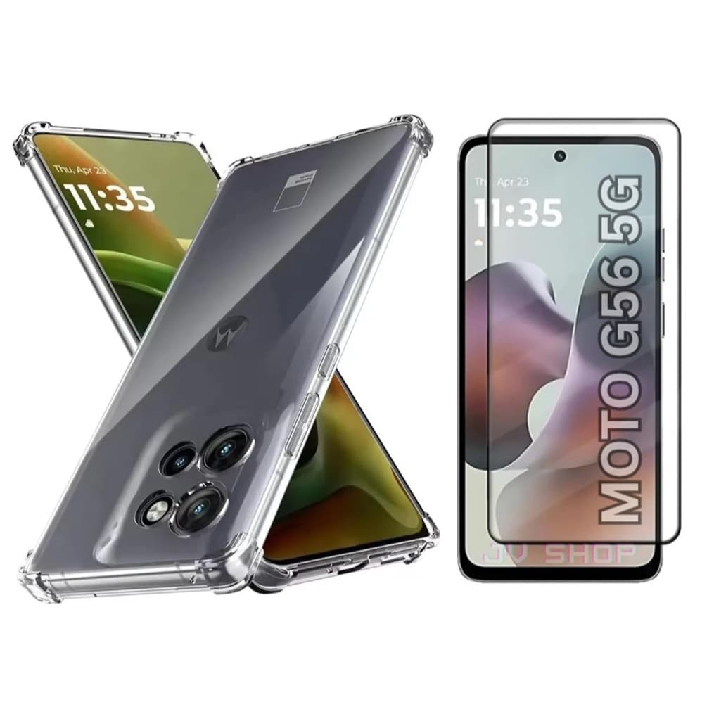 Capa Capinha e Película de Vidro 3D ou Película Privacidade Vidro 3D Para Motorola Moto G56 5G