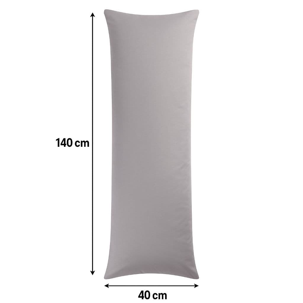 Travesseiro de Corpo Xuxão 140x40 Grande | Fibra Siliconada + Fronha Micro-percal 200 fios com zíper