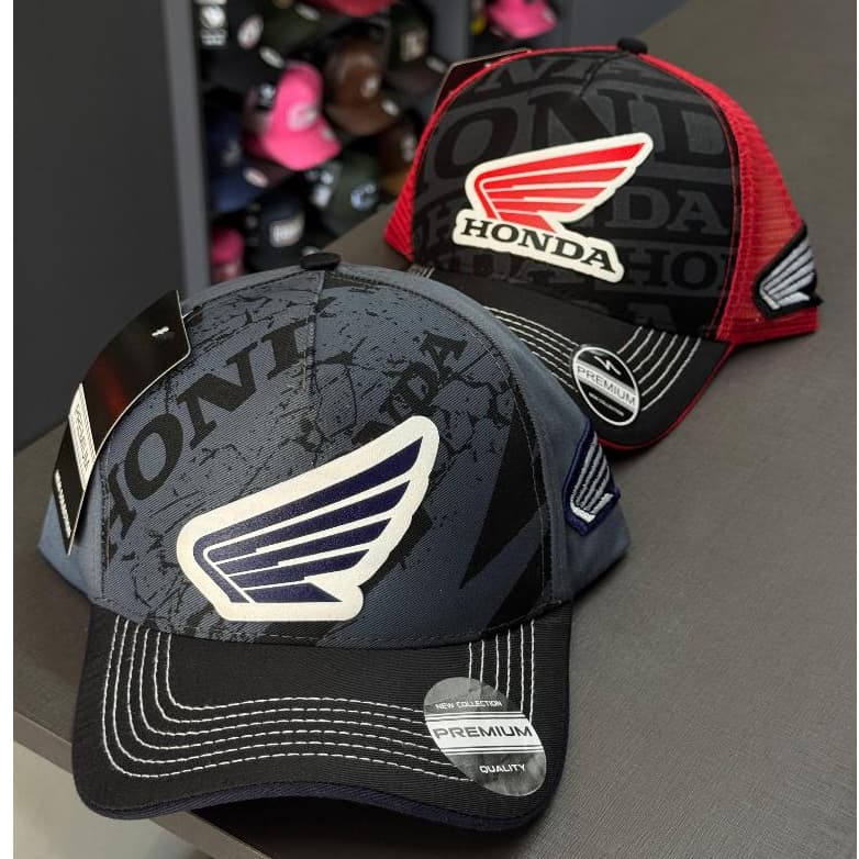 Boné Aba Curva Estilo Moto Honda Racing Fechado – 2 Cores Premium