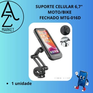 SUPORTE CELULAR 6,7" MOTO/BIKE FECHADO MTG-016D