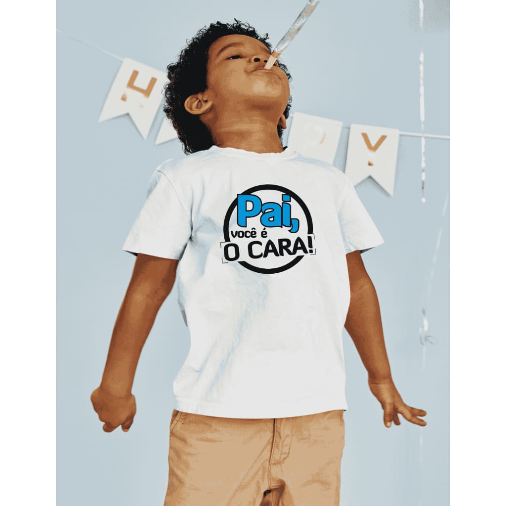 CAMISETA INFANTIL DIA DOS PAIS PAI VC É O CARA FILHO ORGULHOSO FILHA AMA ROUPA CAMISA