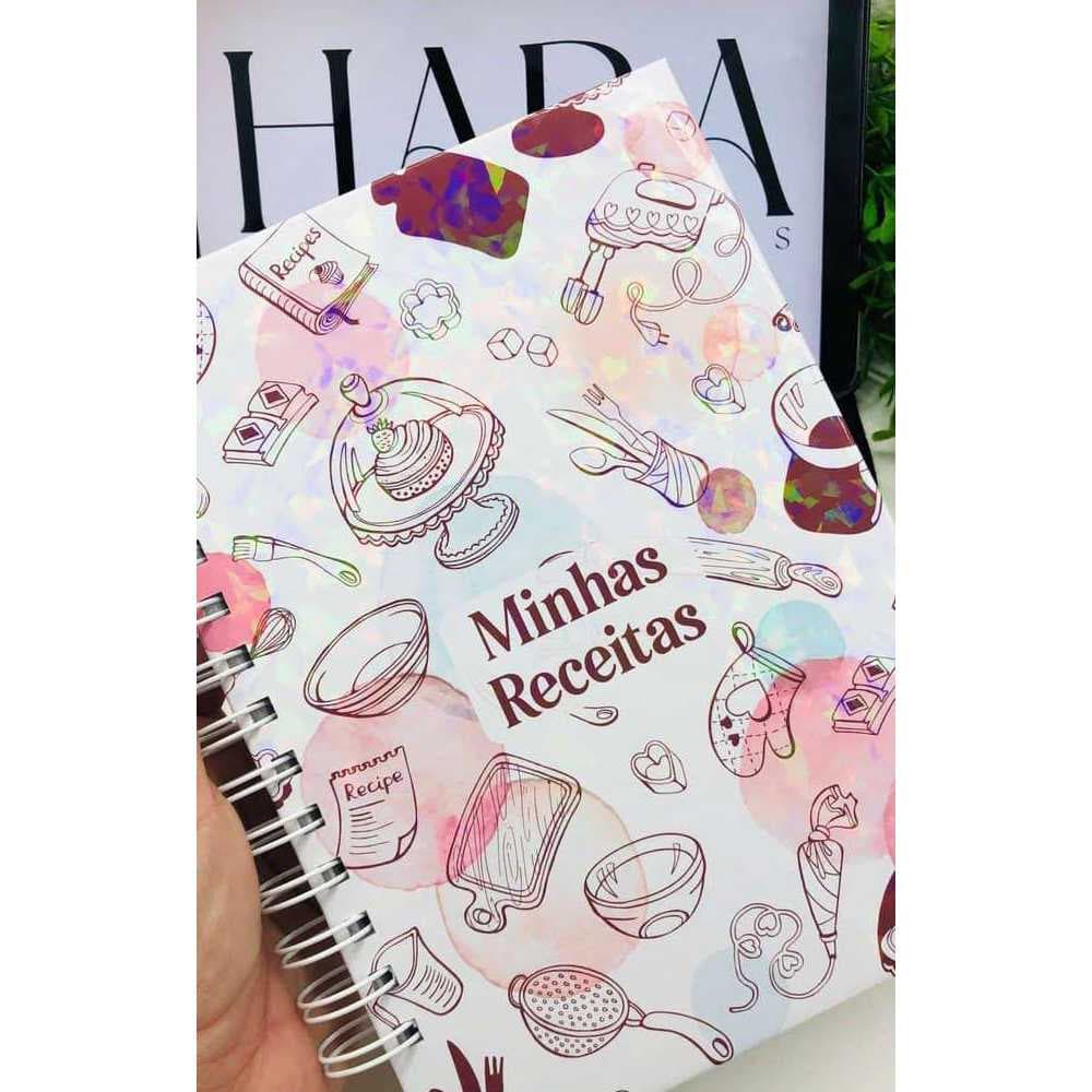 Caderno de Receitas Capa Dura Personalizado – Para Guardar Suas Receitas