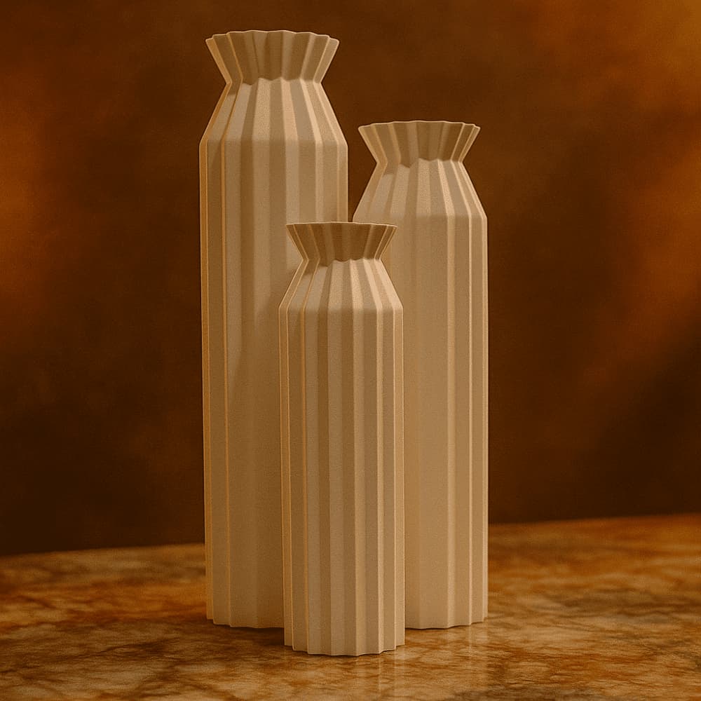 Trio Vasos Decorativos Slim Para Plantas e Flores Decoração Elegante Vasos Resistentes