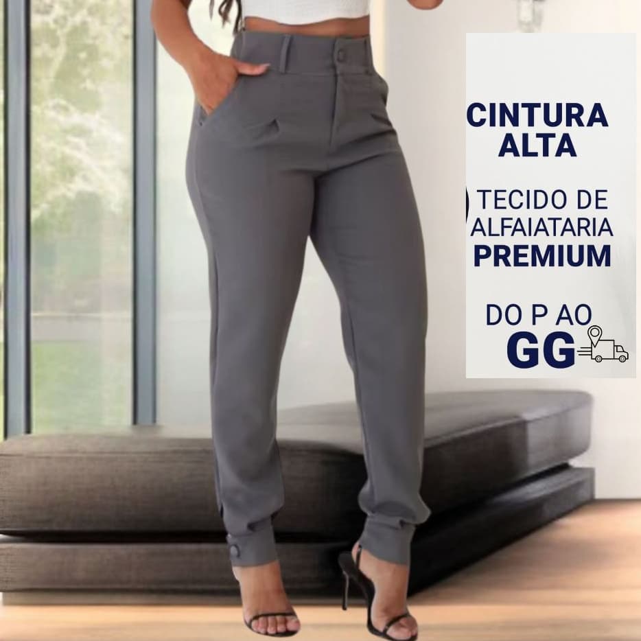 alfaiataria feminina, calça comfy, look versátil Shopee. moda feminina