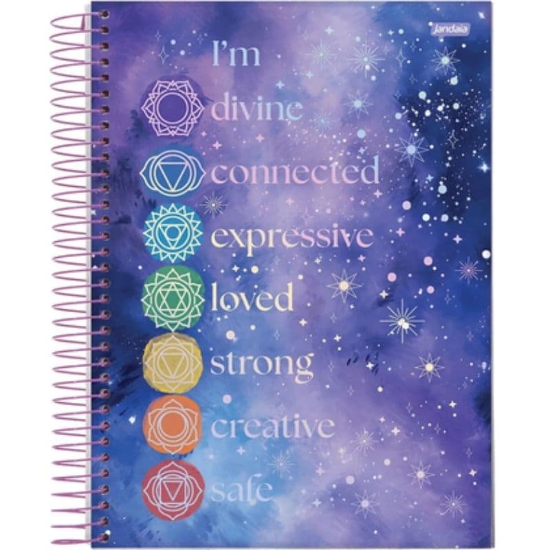 Caderno Universitário 1 Matéria - Caderno Jandaia Mystic - Holográfico