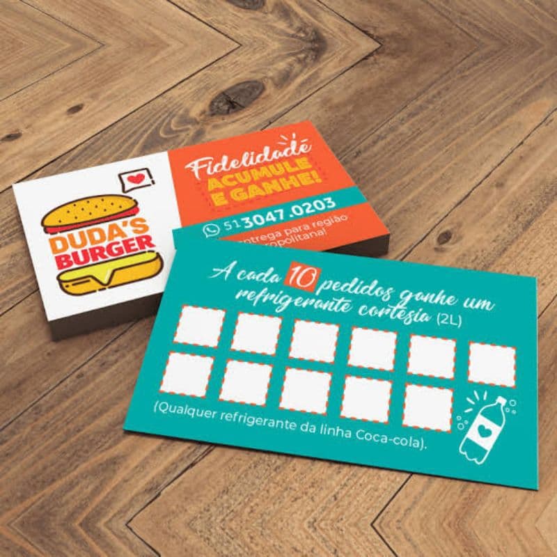 Cartões Fidelidade Personalizados