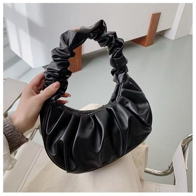 Bolsa Nuvem Feminina Alça Franzida Ombro – Estilo Clássico Versátil