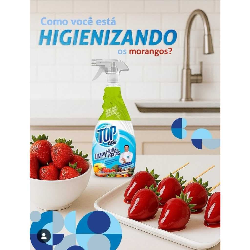 Limpa Frutas Legumes Vegetais Desenfetante Linha Edu Guedes