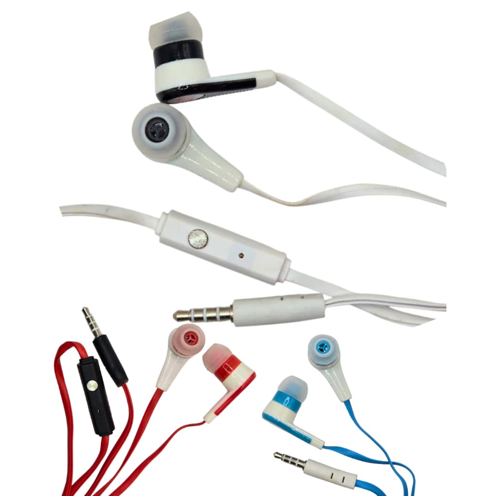 Fone Intra Auricular FIACM com Fio M Cores Resistente Som Limpo Potente P2 Controle Microfone