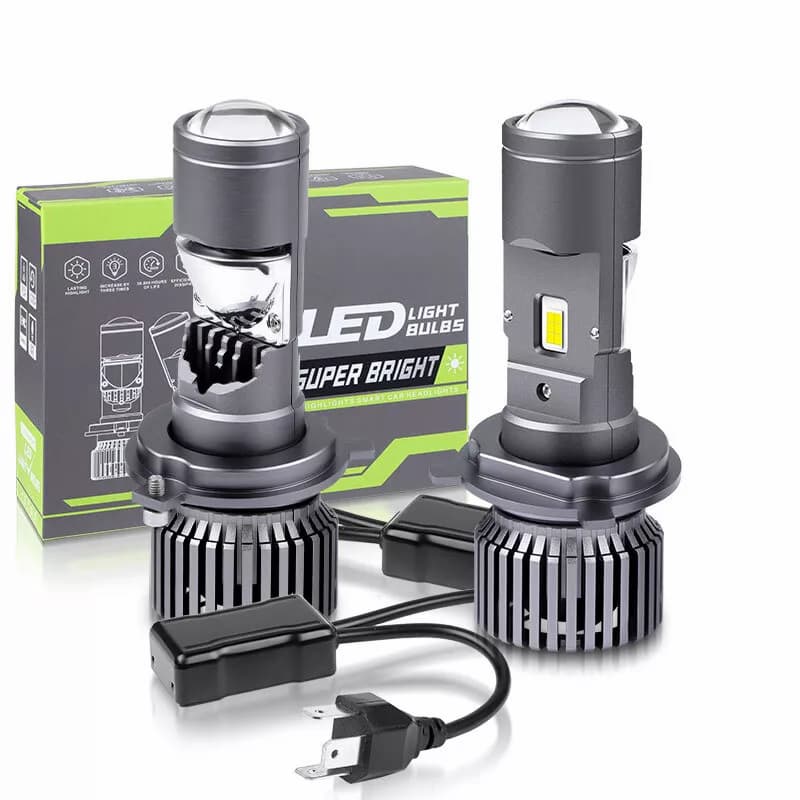 Kit Ultra Led Mini Projetor H4 H7 Lampada Super Led 200w 30000lm 6500K para Carros /motos