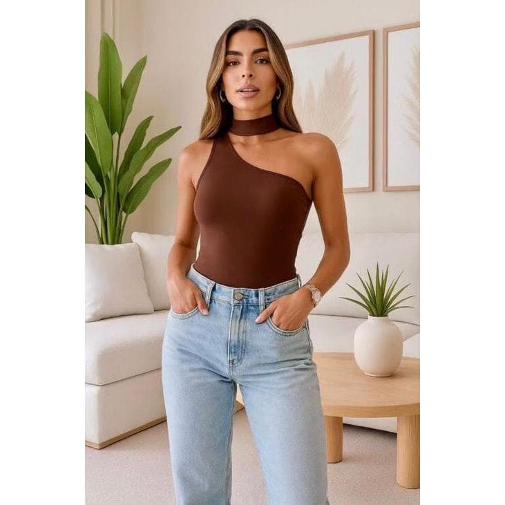 Blusa Feminina Nula Manga Gola Colar Choker Suplex Premium Estilosa Elegante Mula Manca