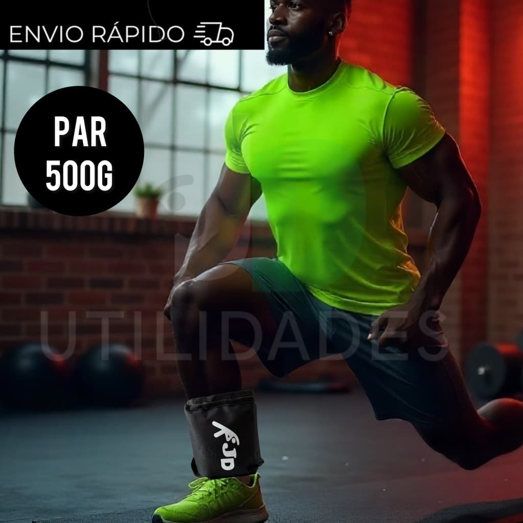 Caneleira de Peso 500g (Par) – Pernas, Treino Livre, Fisioterapia, Reabilitação, Musculação